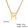 201 Stainless Steel Initial Pendant Necklaces FS-WG78A3B-18-1