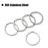 304 Stainless Steel Keychain Clasp Findings STAS-YW0001-80-3