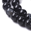 Natural Black Agate Beads Strands G-G582-4mm-60-3