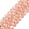 Electroplate Glass Beads Strands X-EGLA-A044-T8mm-B21-1