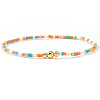 Bohemian Style Brass & Glass Seed Bead Stretch Bracelets for Women AC5136-4-1