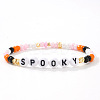 Halloween Acrylic & Glass & Brass Stretch Bracelets for Women DL8423-3-1