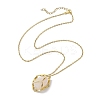 Crystal Stone Cage Pendant Necklaces NJEW-JN04760-02-2