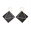 Brass with PU Leather Pendants FIND-Z048-08D-KCG-1