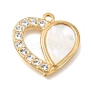 304 Stainless Steel Enamel Pendants STAS-D393-04G-1