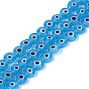 Handmade Evil Eye Lampwork Beads Strands X-LAMP-S191-02A-05-2
