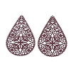 430 Stainless Steel Filigree Pendants STAS-S108-15-3