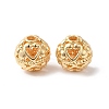 Hollow Brass Beads KK-K333-03G-1