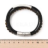 Braided Leather Multi-strand Bracelets for Men BJEW-Z081-16P-5