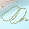 304 Stainless Steel 2 strand Necklaces for Women NJEW-C061-01G-2