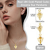 8Pcs Brass Micro Pave Cubic Zirconia Pendants KK-BBC0018-61-2