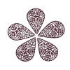 430 Stainless Steel Filigree Pendants STAS-S108-15C-1
