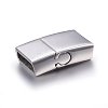 Tarnish Resistant 304 Stainless Steel Magnetic Clasps with Glue-in Ends STAS-E440-49P-1
