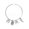 100 pcs 10 Style Tibetan Style Alloy Pendants TIBEP-CJ0001-32-8