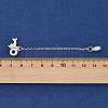 Brass Pave Clear Cubic Zirconia European Safety Chains with Charms KK-L236-16C-S-3