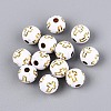 600Pcs Plating Acrylic Beads PACR-LP0001-01-1