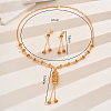 Alloy Geometric Vintage Fringe Necklace & Earrings Set for Women Banquet Engagement UF6584-3