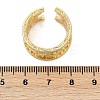 Star Pattern Hollow Brass Open Cuff Rings for Women RJEW-G343-06G-5