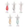 Acrylic with ABS Plastic Imitation Pearl Pendants PALLOY-JF03926-01-S-1