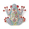 Gunmetal Zinc Alloy Rhinestone Brooches JEWB-Z036-02G-1