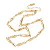 304 Stainless Steel Fish Link Chain Necklaces for Women NJEW-K299-01G-4