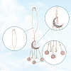 Alloy Moon Pendant Decoration HJEW-DR00023-3