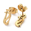 304 Stainless Steel Stud Earrings EJEW-B022-04G-2