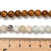 Natural Flower Amazonite/Map Stone/Sesame Jasper/Glass Beads Strands G-P562-C-01-5