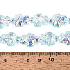 Electroplate Transparent Glass Beads Strands EGLA-N055-04A-02-4