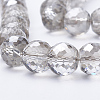 Electroplated Glass Beads Strands EGLA-Q092-10mm-A05-3