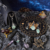 6Pcs Brass Macrame Pouch Empty Stone Holder Pendant Decoration HJEW-PH02189-4