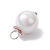 Imitation Pearl Acrylic Pendants PALLOY-JF04349-01-5