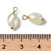 Electroplate Glass Charms KK-P242-21G-03-3
