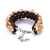 Natural Chip Mixed Stone Bracelets BJEW-F379-01-3