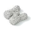 Rack Plating Brass Clear Cubic Zirconia Pendants KK-S378-01P-W-2