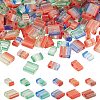 300Pcs 12 Style 2-Hole Glass Seed Beads SEED-AR0001-35-1