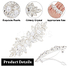 4Pcs 4 Style Flower Crystal Rhinestone Pearl Hair Barrettes OHAR-GO0001-08-3