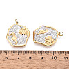 304 Stainless Steel and Polymer Clay Crystal Rhinestone Pendants STAS-T069-60F-3