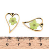 304 Stainless Steel Epoxy Resin Pendants STAS-T072-34-4