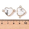 Natural Howlite Love Heart Pendants G-T138-205F-G-3