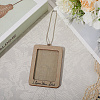 Rectangle with Word I Love You Dad Wood Hanging Photo Frame HJEW-SP0001-19A-3