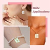 4Pcs 4 Colors Brass Micro Pave Cubic Zirconia Locket Pendants KK-CJ0005-55-7