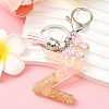 Resin & Acrylic & Faux Suede Tassel Keychain KEYC-YW00123-26-1