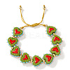 Bohemian Handmade Porcelain Enamel Beaded Braided Bead Bracelets for Women HT1623-6-1