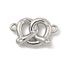 Brass Micro Pave Cubic Zirconia Heart Biscuit Connector Charms KK-G548-06P-01-1