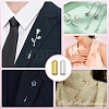 Brass Lapel Stick Pin End Cap KK-H284-01B-P-4