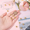 20Pcs Brass Lotus Beads KK-BBC0015-59-3