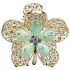 Flower Alloy Rhinestone Claw Hair Clips PW-WG5936D-02-2