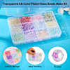 144G 12 Colors Transparent Spray Painted Glass Beads EGLA-TA0013-13-6