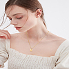 1Pc Stainless Steel Letter Rectangle Pendant Necklaces NJEW-LP0001-34B-G-4